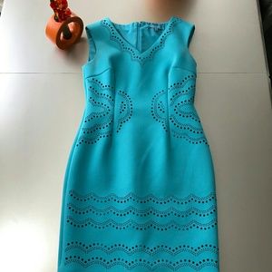 Antonio Melanie Pretty Aqua Spandex  Dress
